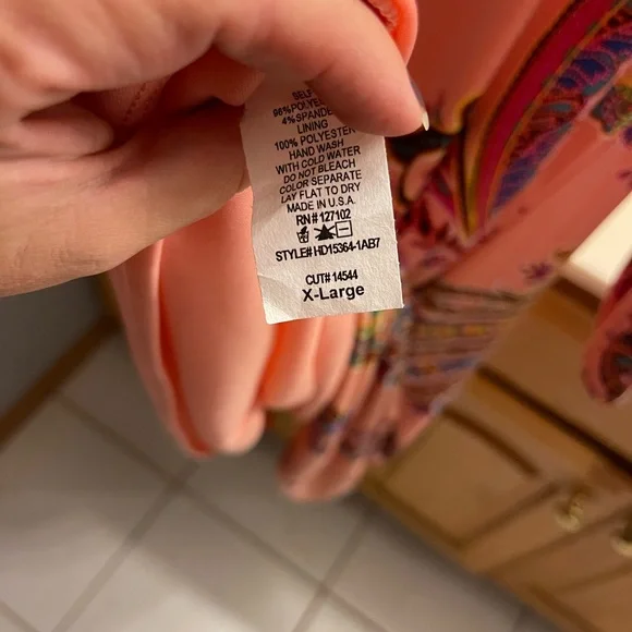 Pinkblush Paisley Print Mini Dress - Orange and Multicolor - Picture 3 of 3